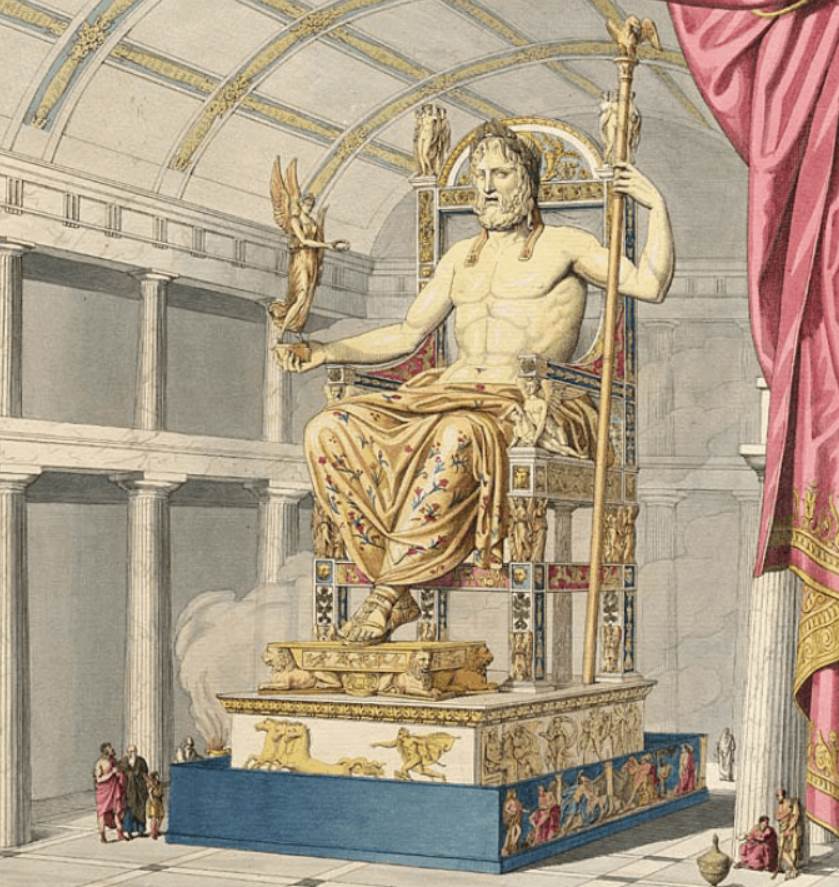 Statue of Zeus at Olympia size