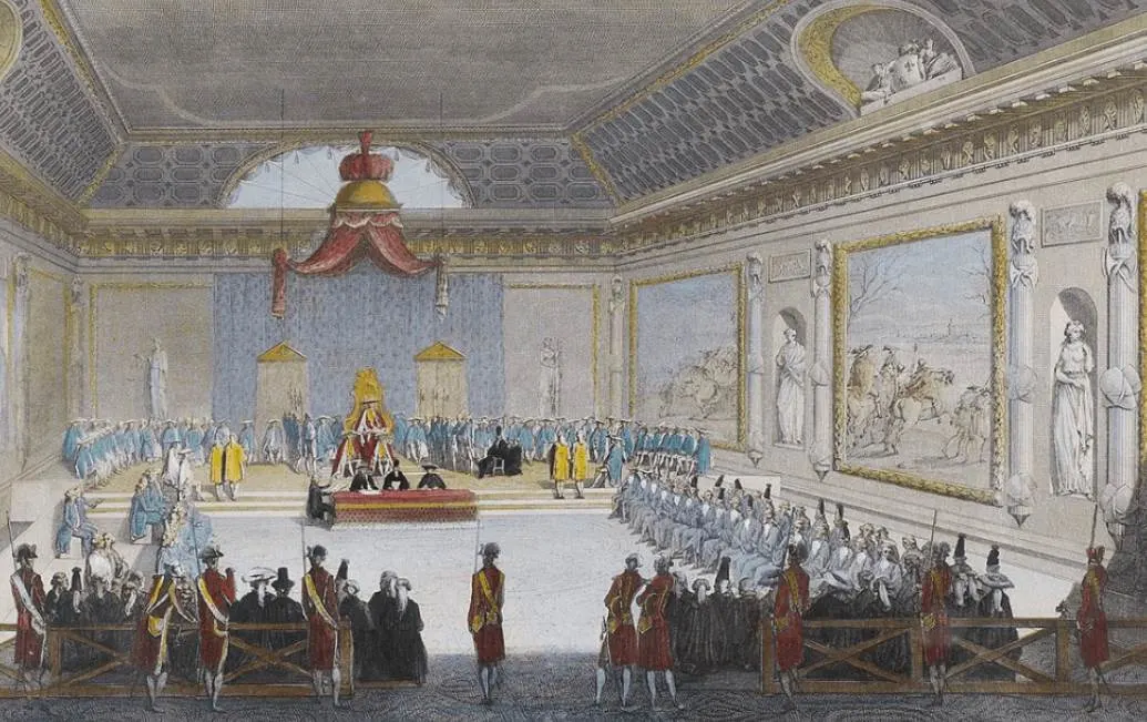 Depiction of the failed Assembly of Notables at Versailles in 1787