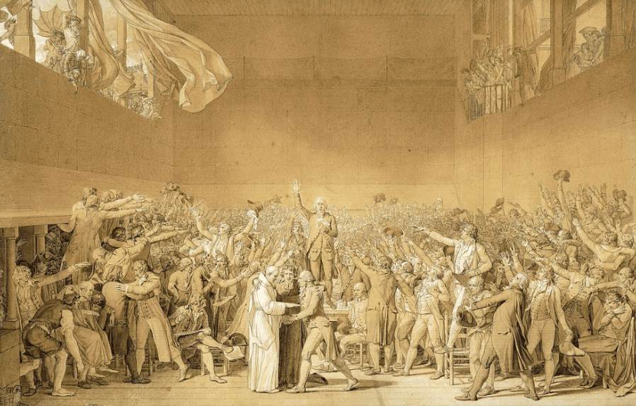 Drawing of the Tennis Court Oath