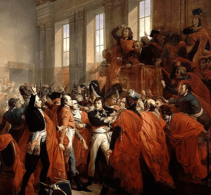 General Bonaparte during the coup d'état of 18 Brumaire in Saint-Cloud