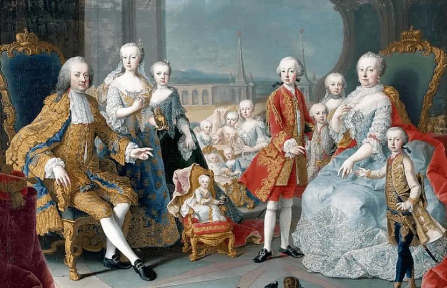 Marie Antoinette’s family the year before she was born (1754)