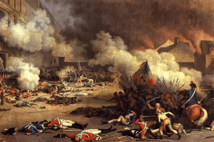 Storming of the Tuileries palace on august 10, 1792