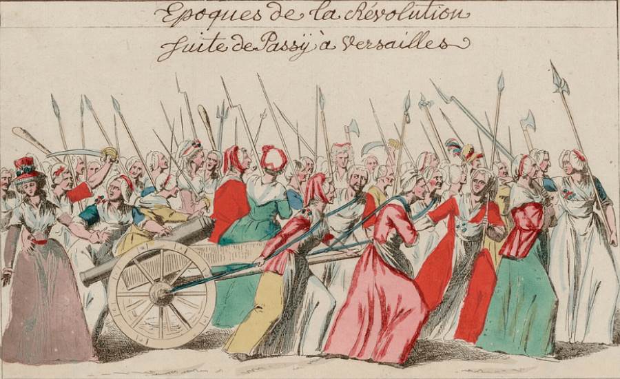 Women's March on Versailles on October 5, 1789