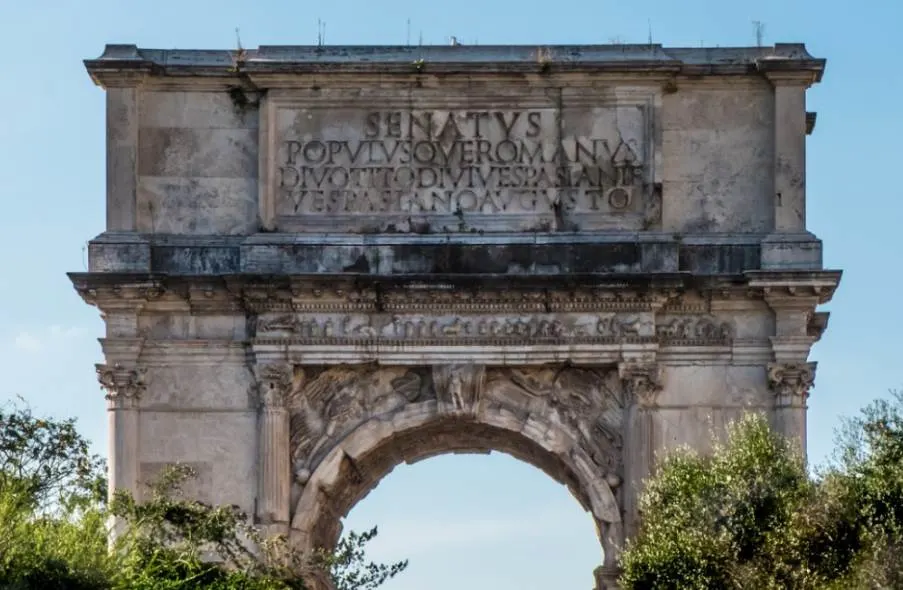 Arch of titus inscription
