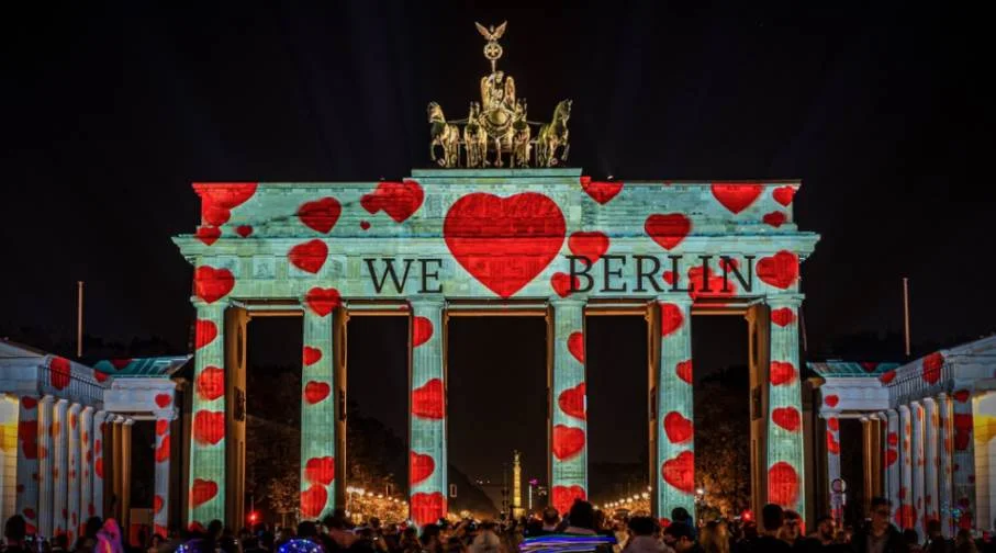 Brandenburg Gate during the Festival of Light