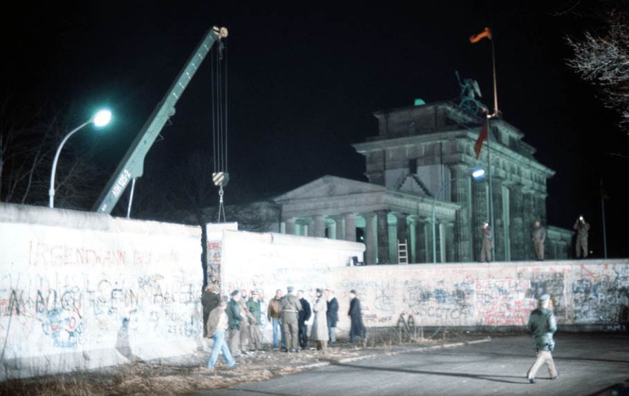 Fall of the Berlin Wall in December 1989