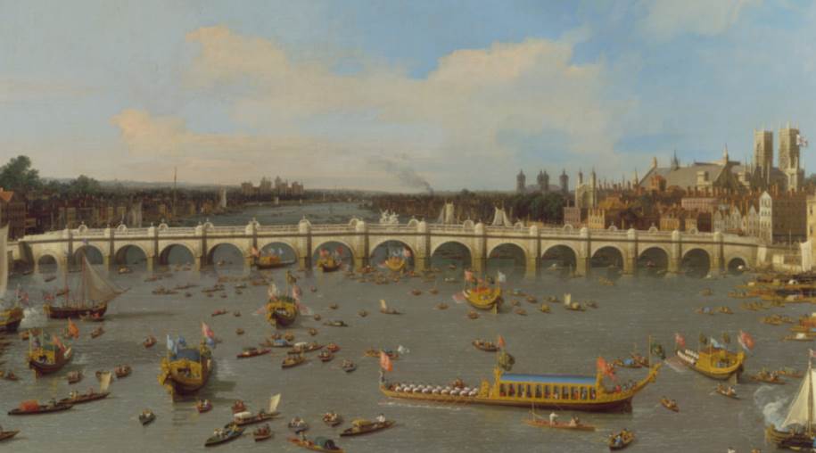 Westminster Bridge upon completion in 1750