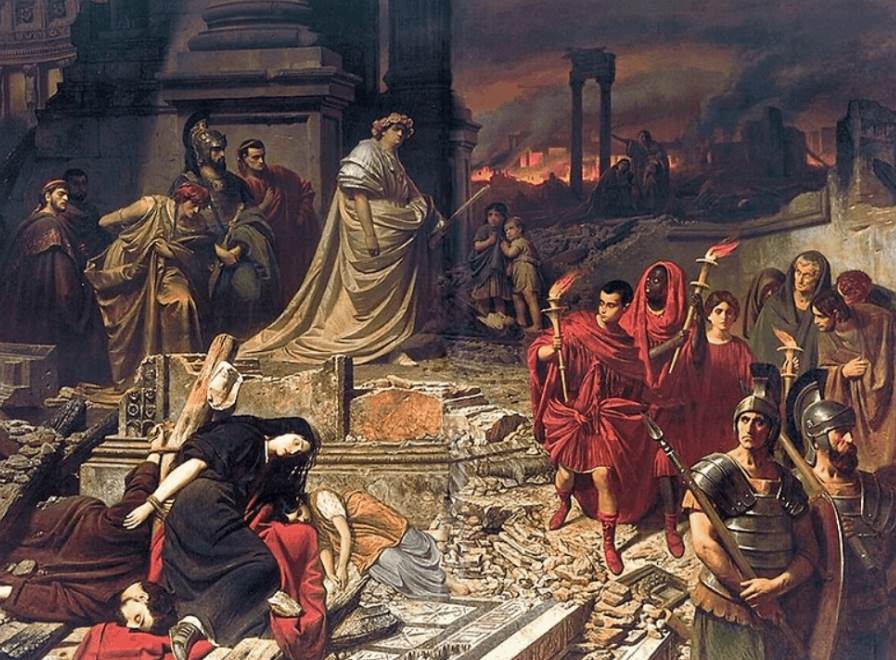 Nero during the Great Fire of Rome