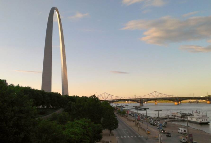 Gateway Arch and the Mississippi River