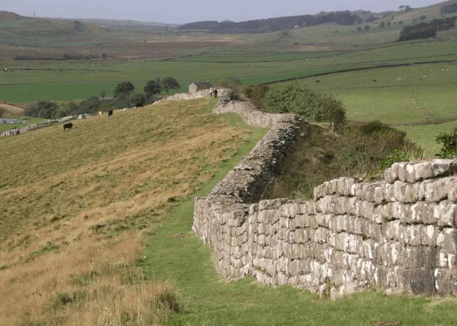 Part of the remains of Hadrian’s wall