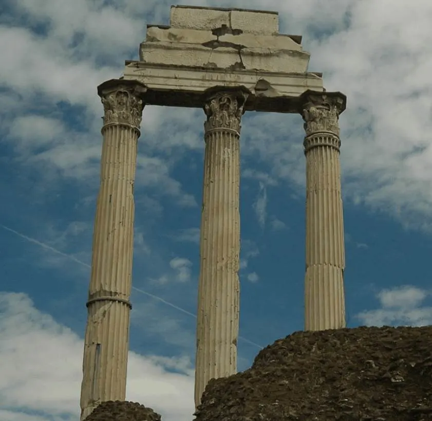 The ruins of Caligula’s Temple