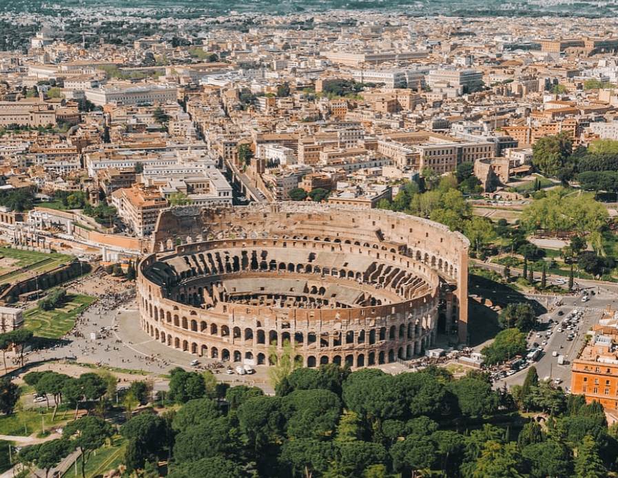 Colosseum in Rome completed during Titus' reign