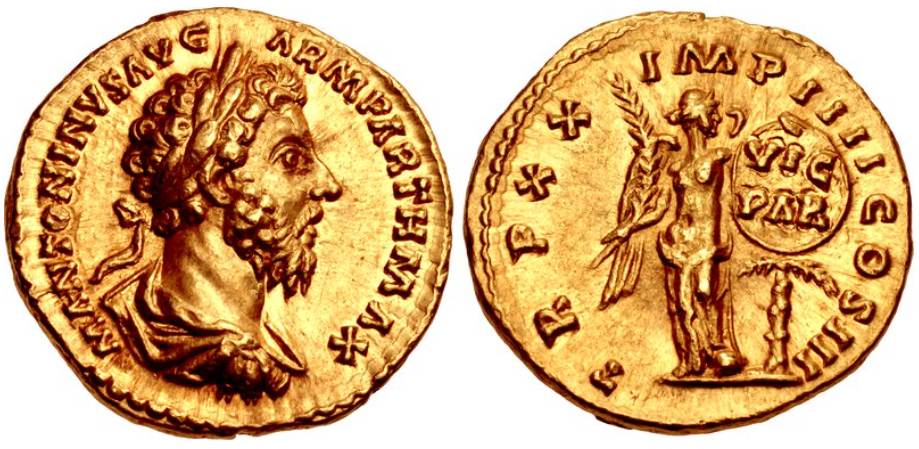 Coin depicting Marcus Aurelius