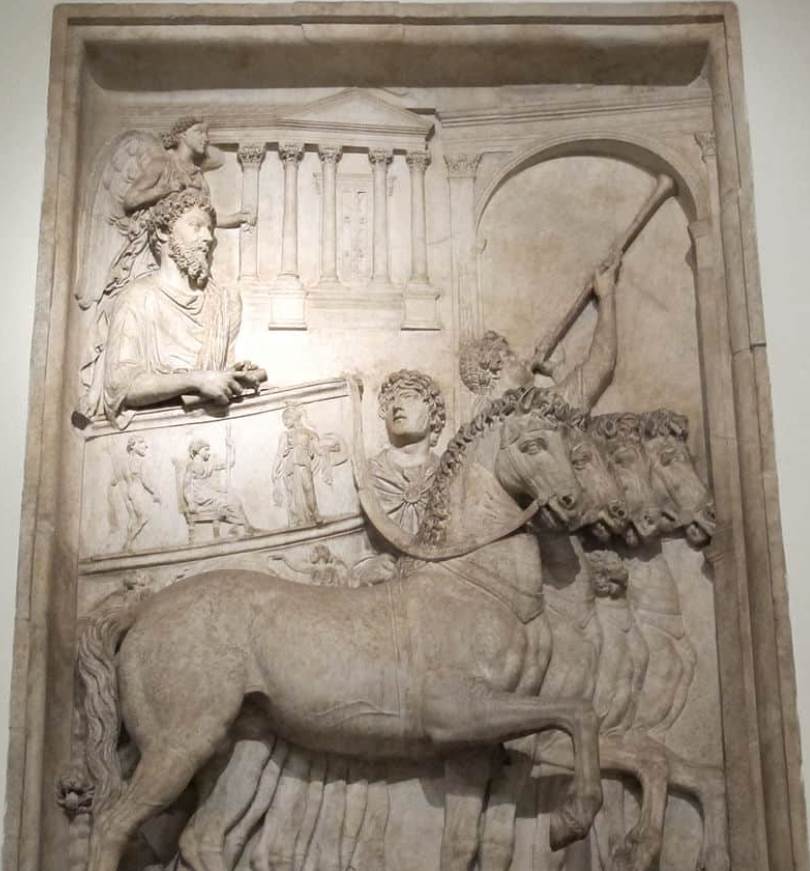 Marcus Aurelius during triumph