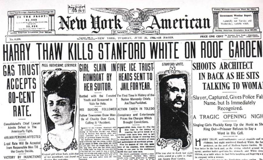 Stanford White murder news story