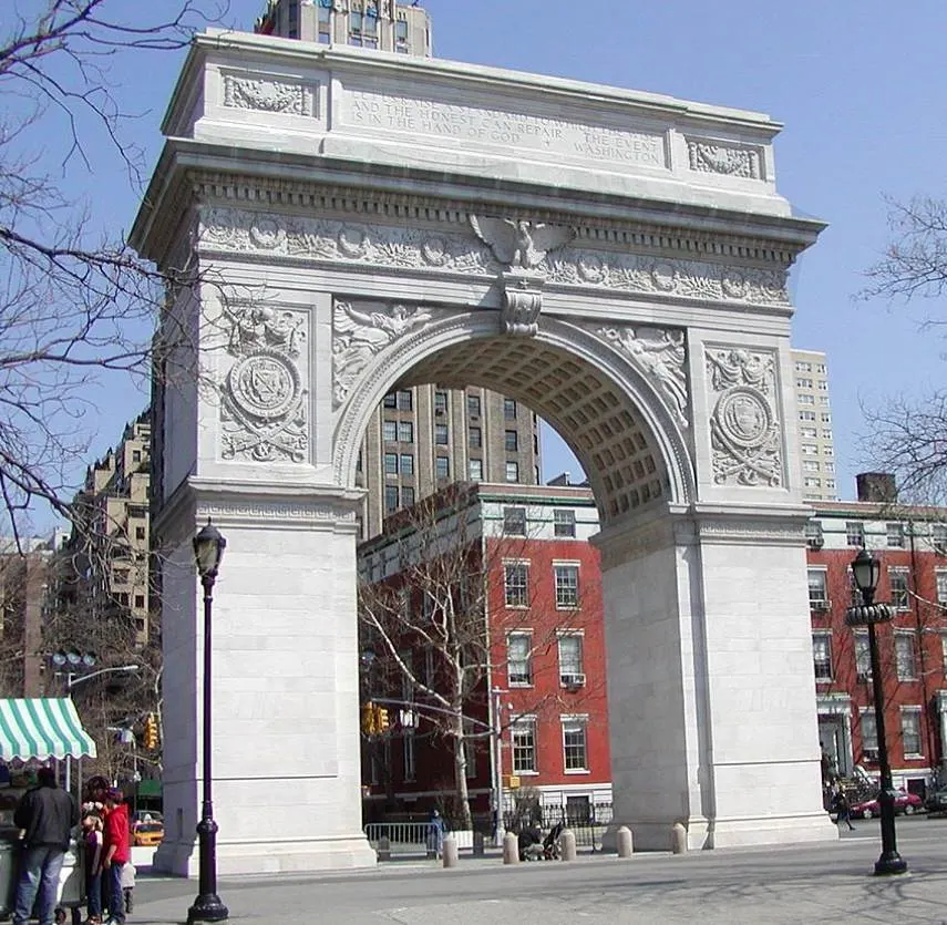 Washington Square arch marble