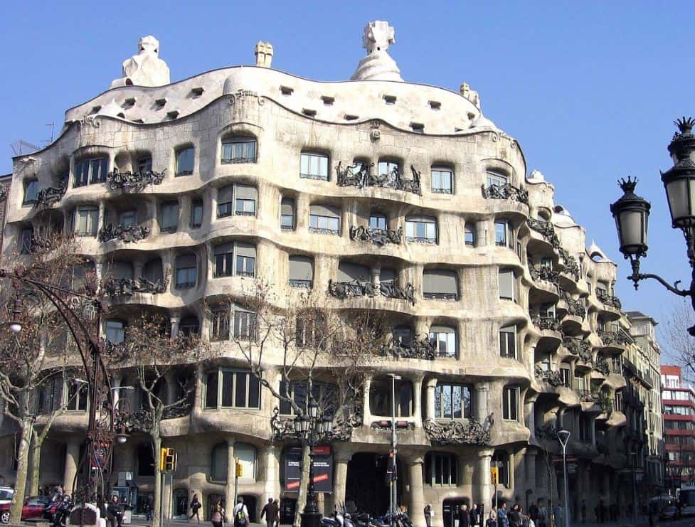 Casa Mila famous buildings in Barcelona