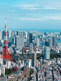 Famous buildings in Tokyo Tower
