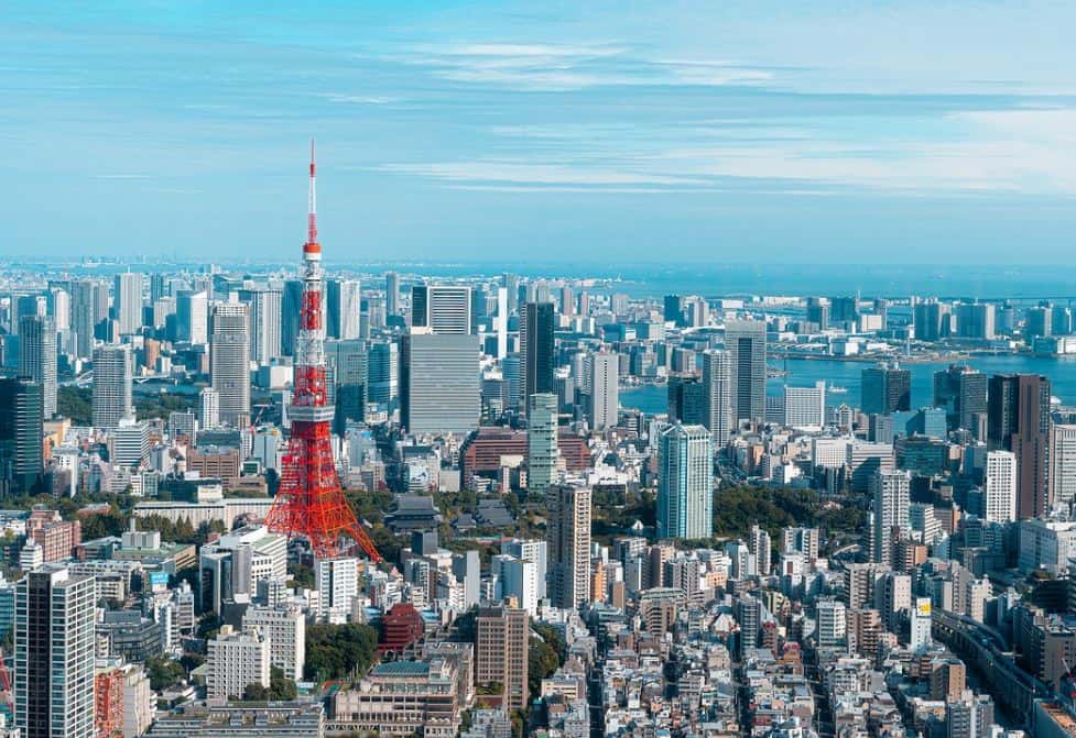 Famous buildings in Tokyo Tower