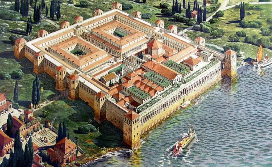 The palace of Diocletian as it appeared in 305 A.D.