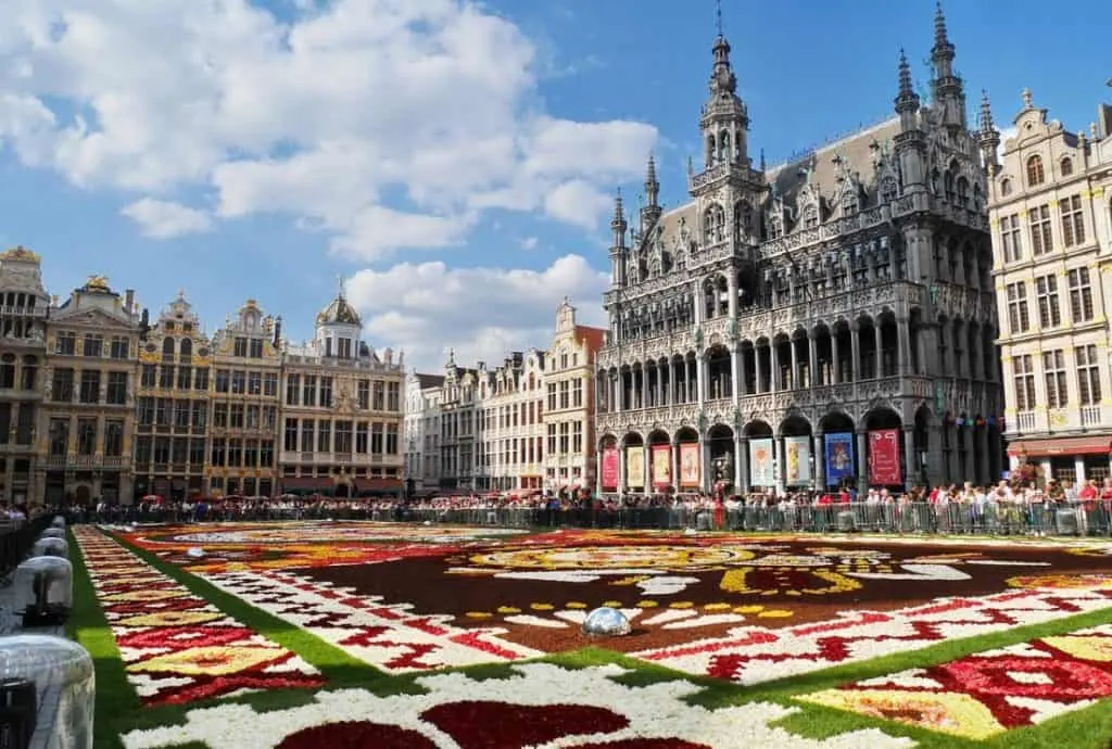 Famous buildings in Brussels Grand Place
