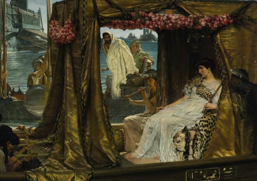 The affair between Mark Anthony and Cleopatra