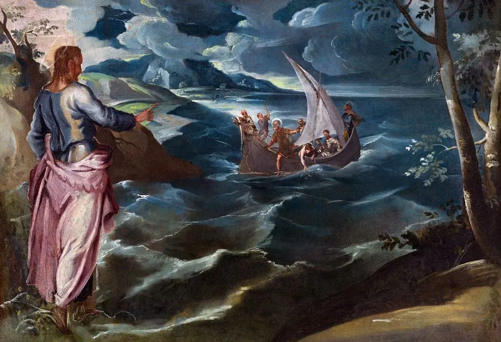 Christ at the Sea of Galilee tintoretto famous paintings