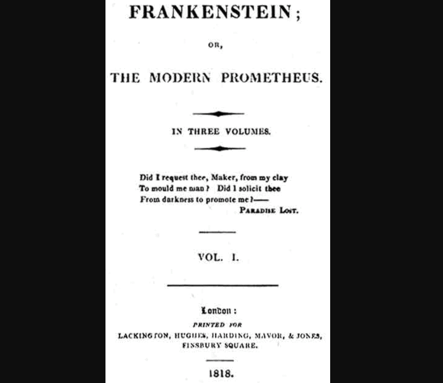 Frankenstein first edition