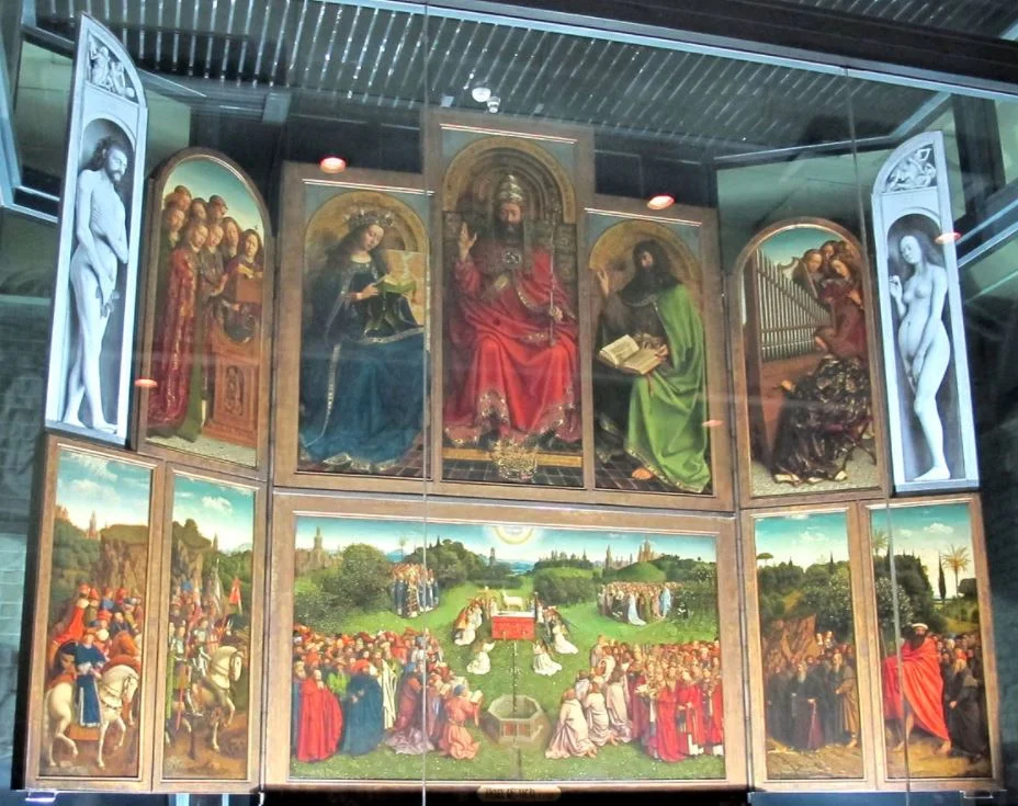 Ghent altarpiece inside Saint Bavo Cathedral