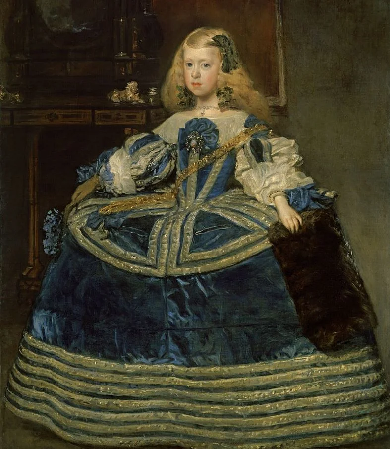 Infanta Maria theresa in a blue dress