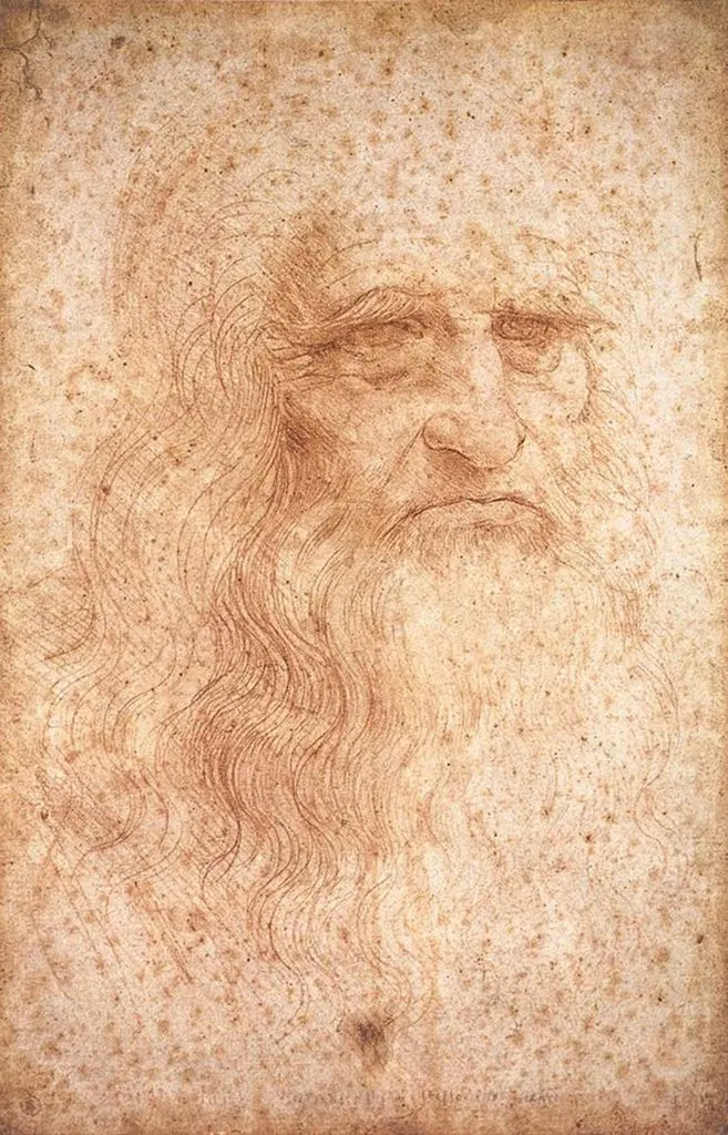 portrait of a man in red leonardo da vinci