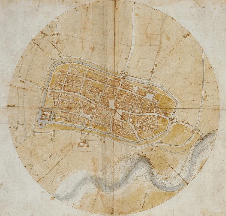 Leonardo's map of Imola