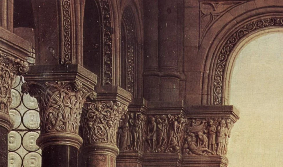 Madonna of Chancellor Rolin detail of columns