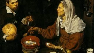 Old woman frying eggs velazquez