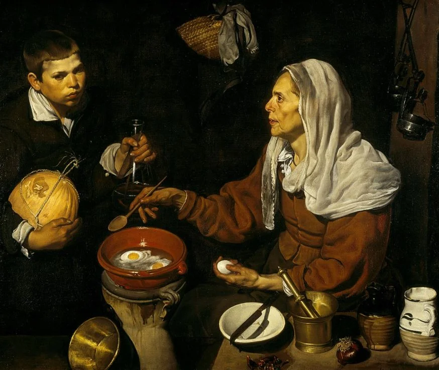 Old woman frying eggs velazquez