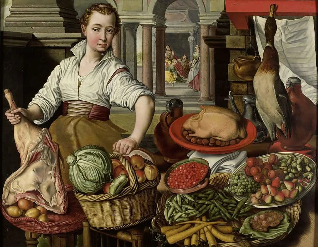 Suggestive depictin of a maid by Joachim Beuckelaer