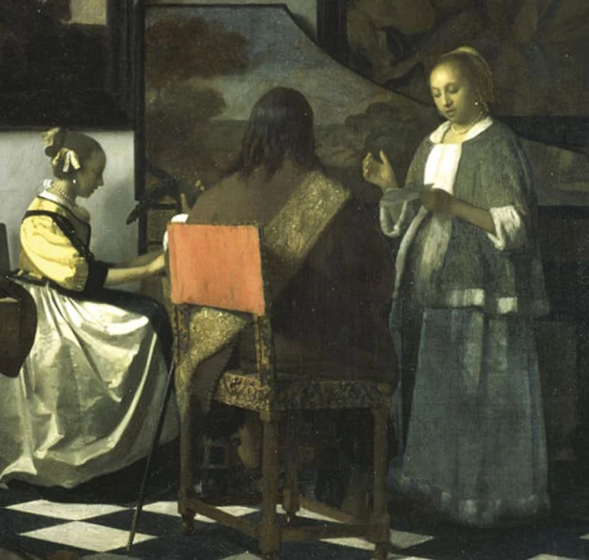 The concert by vermeer detail of main figures