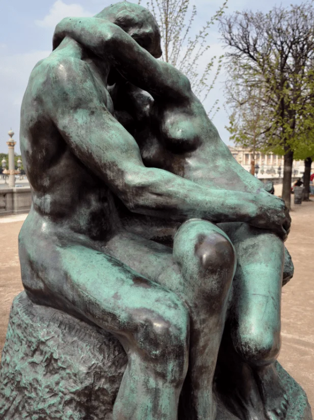 The Kiss by Auguste Rodin in Paris