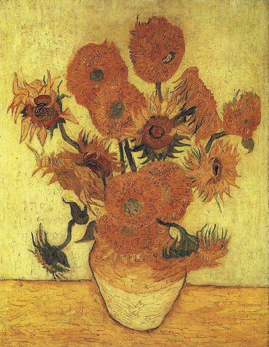 Van Gogh Vase with Fifteen Sunflowers