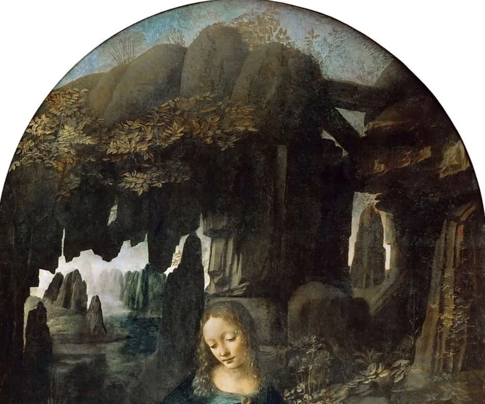 Virgin of the rocks background