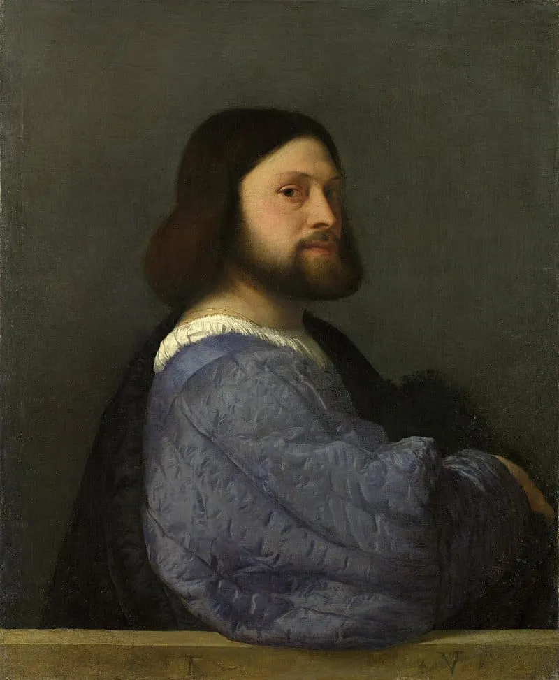 A man with a quilted sleeve by Titian
