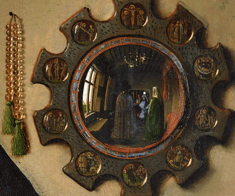 Arnolfini portrait by van Eyck mirror