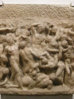 battle of the centaurs by Michelangelo