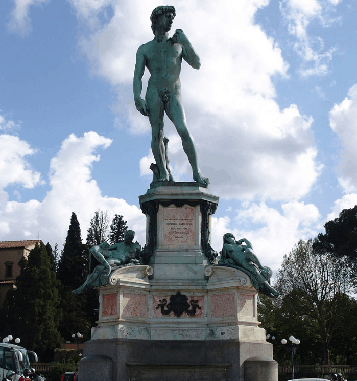 bronze copy of David