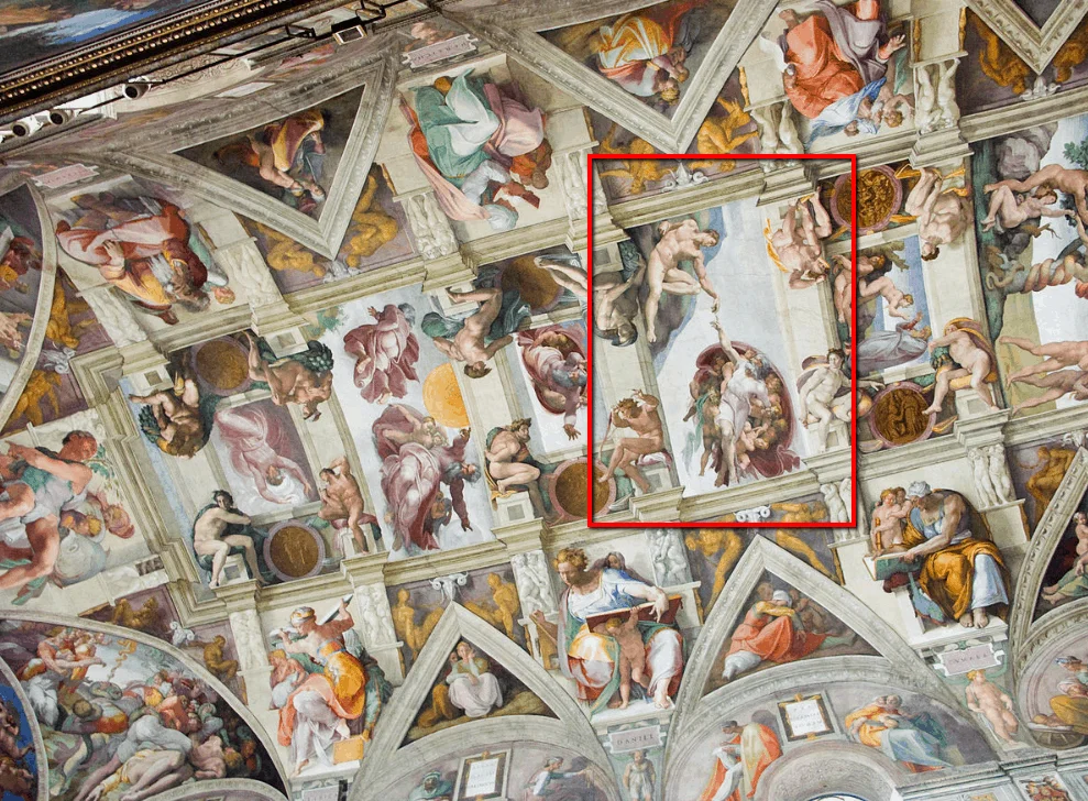creation of David sistine chapel ceiling
