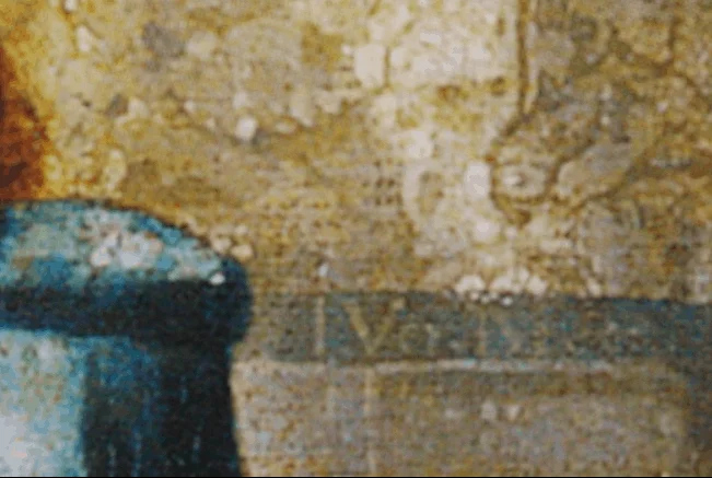 detail of vermeer signature