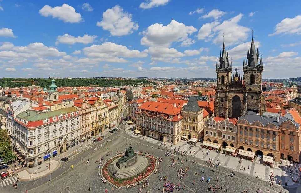 famous buildings in Prague Old Town Square
