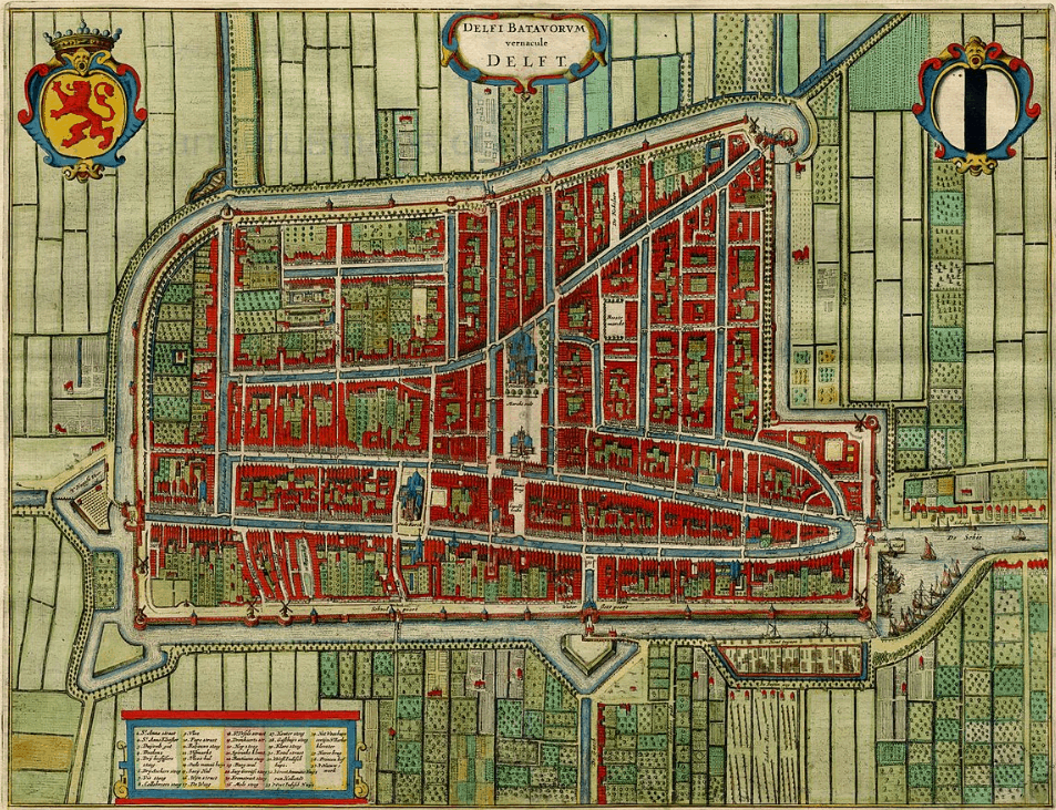 map of delft in 1649