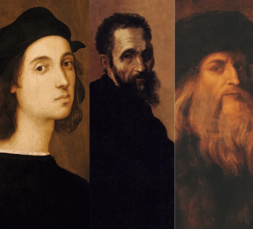 Raphael, Michelangelo, and Leonardo da Vinci