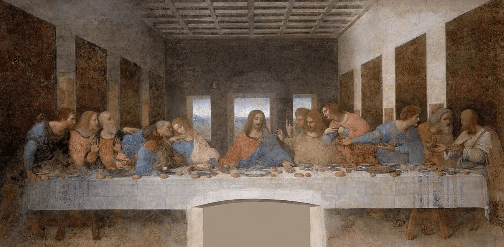 The restored version of The Last Supper Painting
